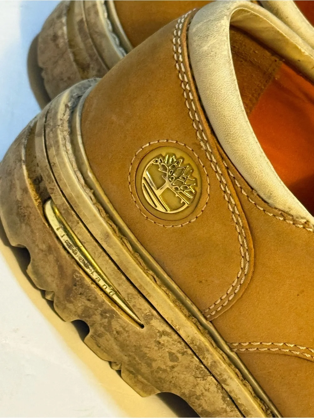 Timberland Wheat/Gold Nubuck Lace-Up Shoes